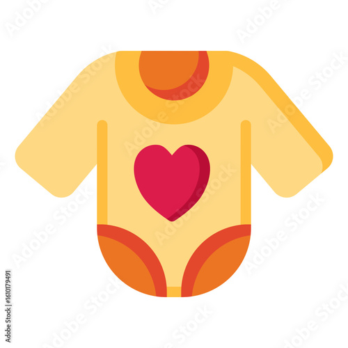 baby onesie icon with love