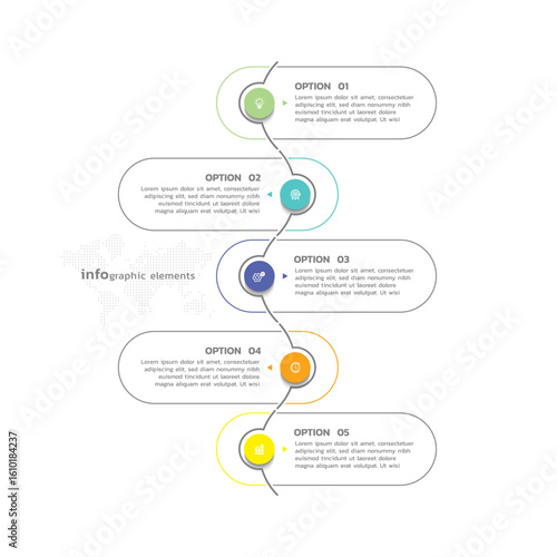 Vector infographic business template colorful design