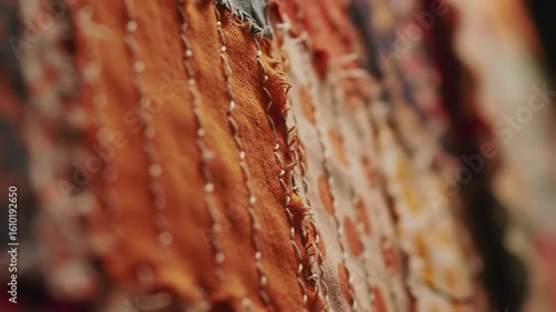 Close-up patchwork fabric