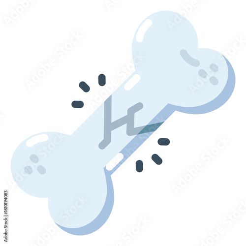 bone crack flat icon
