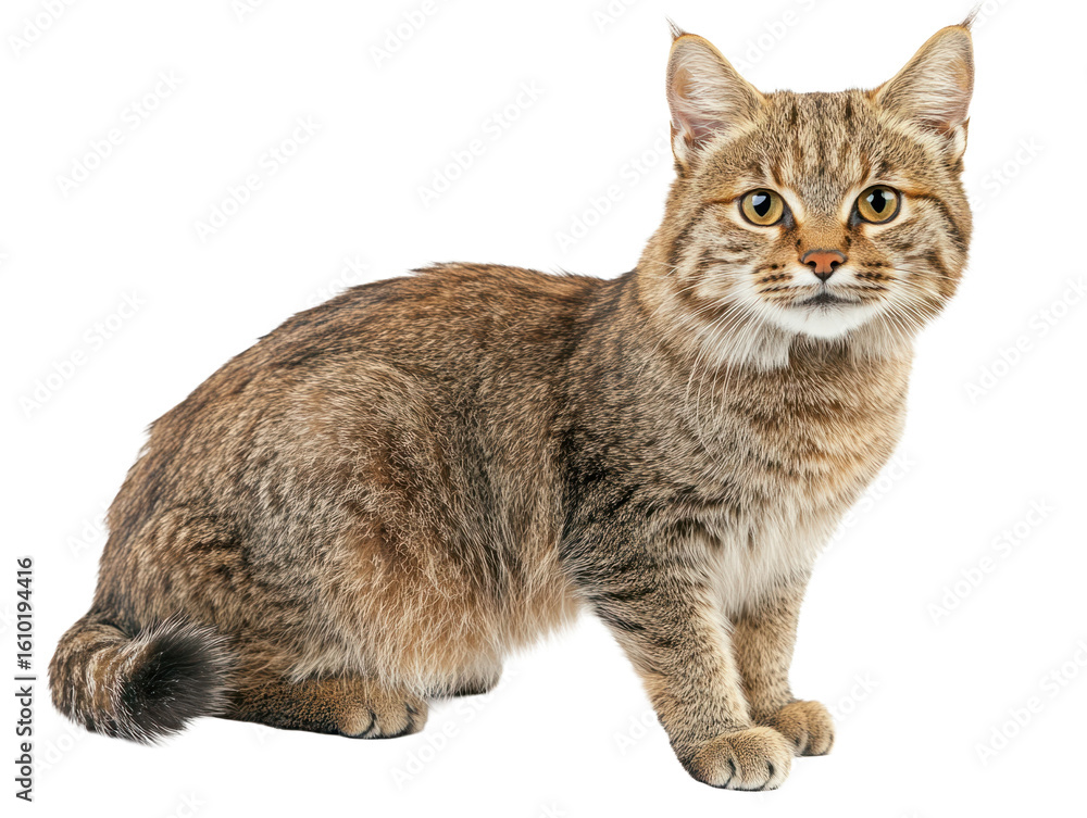 Fototapeta premium Sitting Tabby Cat