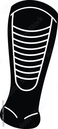 shin guard on white background.eps