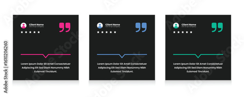 Modern quote template for social media post in trendy style. Ready to edit design template. 