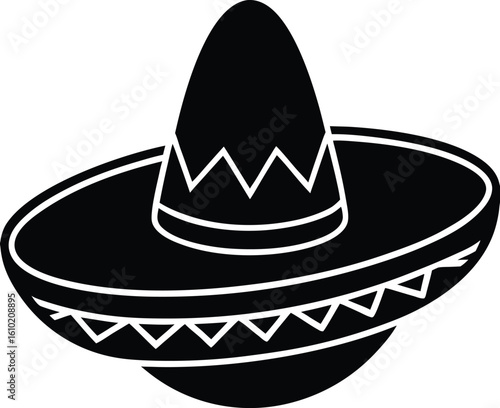 sombrero on white background.eps
