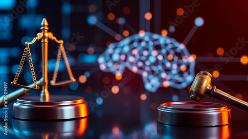 Legal concepts regarding copyright and patents on intellectual property arising from AI technology.