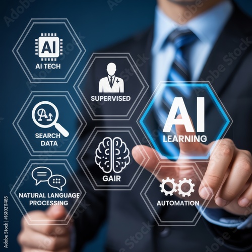 Artificial intelligence concepts illustrated technology