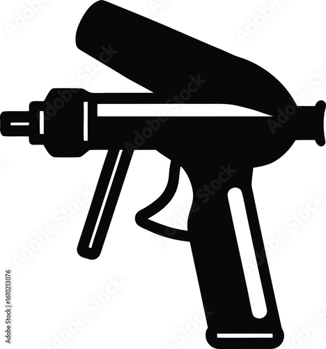 spray tan gun on white background.eps
