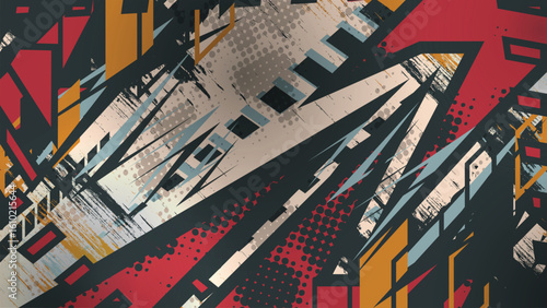 Distressed Retro Tech Vector Background