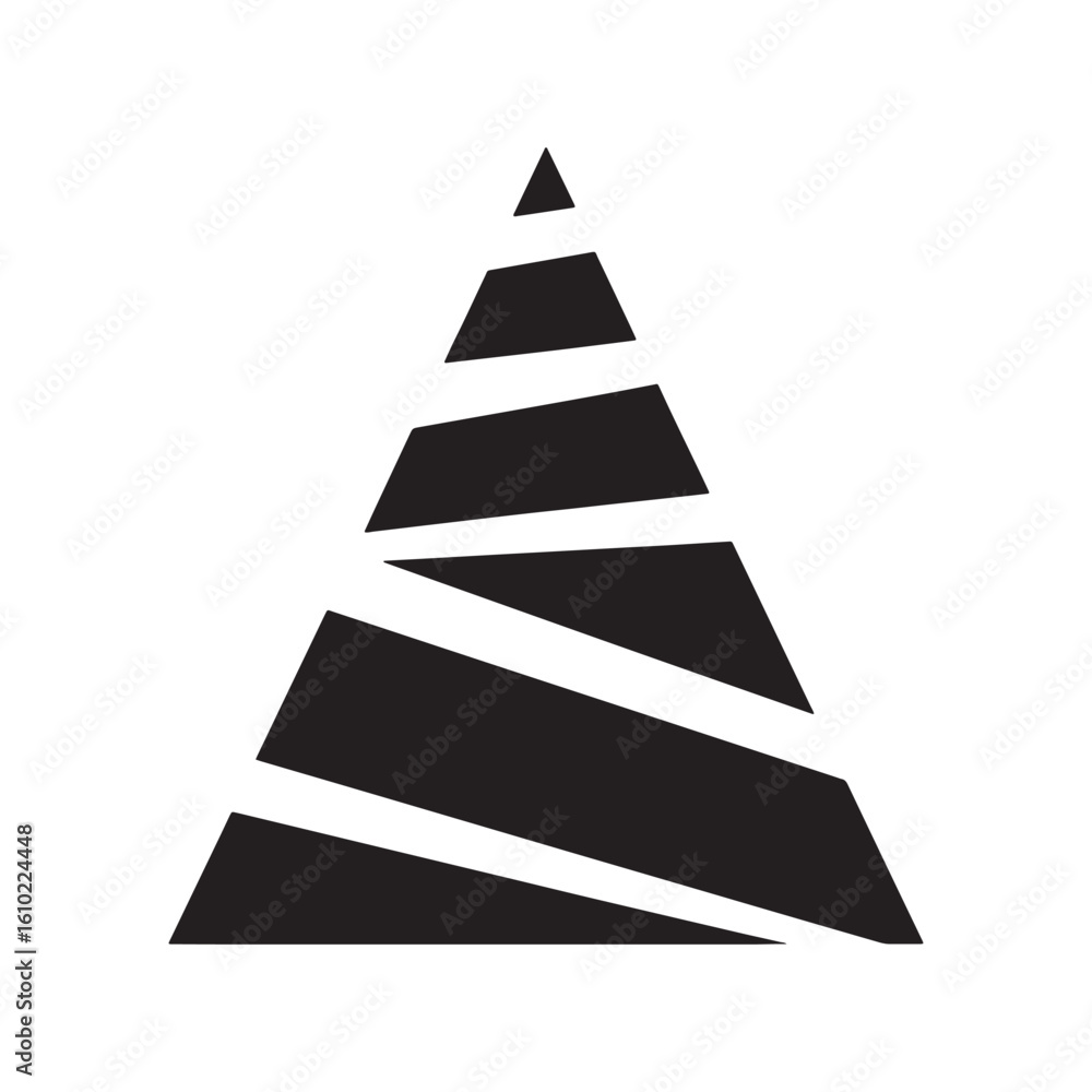 Fototapeta premium Abstract Sliced Triangle Composition A Modern Geometric Design with a Dynamic Feel Creating a Sense of Depth