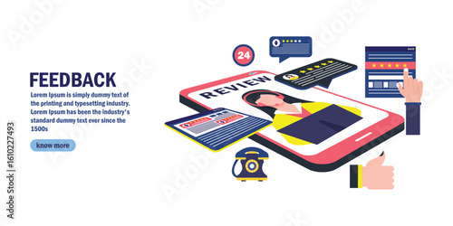 Mobile phone Survey or review, online social feedback or voting