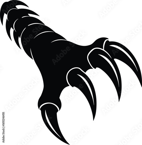 velociraptor claw on white background.eps