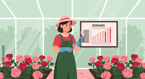 Successful Rose Farming Business With Increasing Market Demand Graph