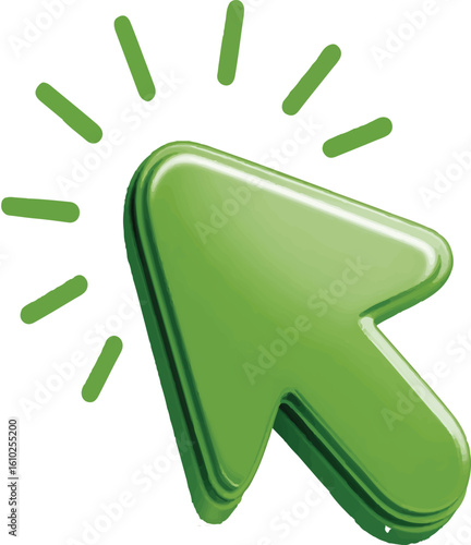 Green click cursor icon pointer vector design illustration graphic art vector illustration	



