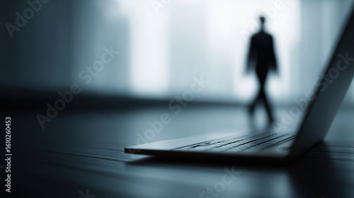 digital shadow of person analyzing behavior and predicting mistakes in technological arena