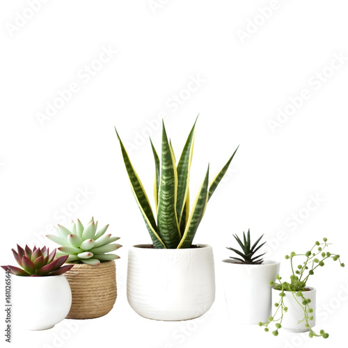 Modern Home Décor with Succulents and Sansevieria Plant