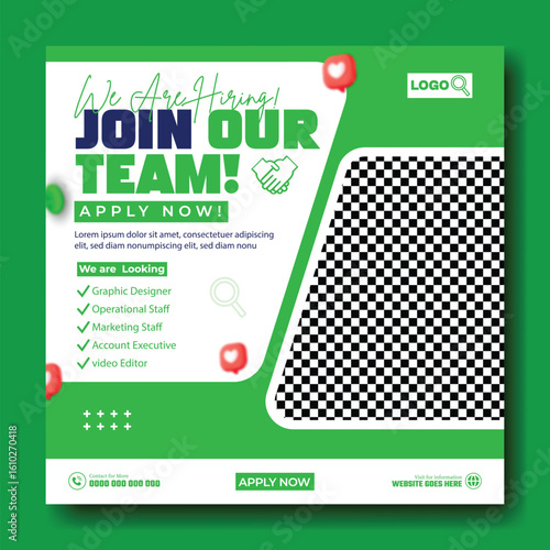 We are hiring join our team social media banner design