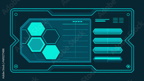 high tech ui layered translucent panels