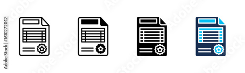 Tax Form icon sheet multiple style collection