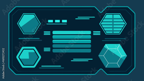high tech ui layered translucent panels
