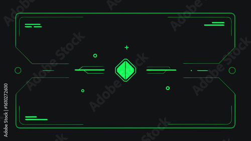 minimal sci fi interface green linework