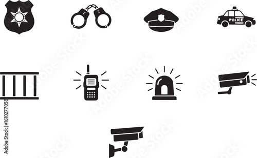 police icon set