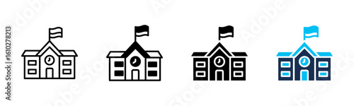 Campus icon sheet multiple style collection