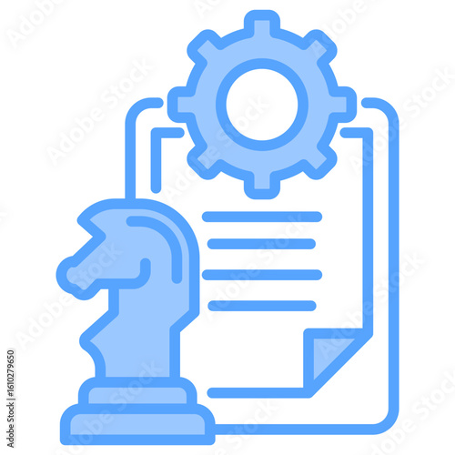 Strategic Planning Blue Icon