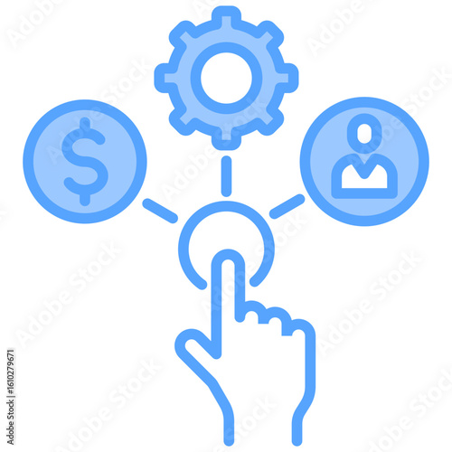 Dashboard Reporting Blue Icon