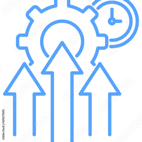 Operational Efficiency Blue Icon