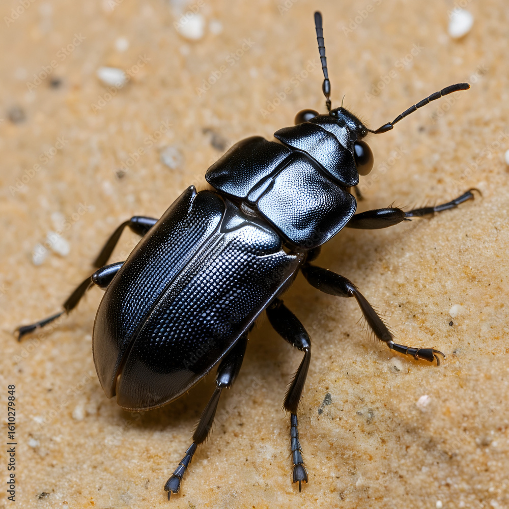 Pimelia bipunctata (Tenebrionidae) - darkling beetle on beach sa Pimelia bipunctata (Tenebrionidae) - darkling beetle on beach sa