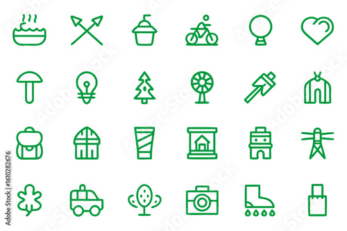 Comprehensive collection of aquatic themed symbols featuring clean lines and a refined aesthetic perfect for modern design projects