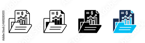 Portfolio Gain icon sheet multiple style collection