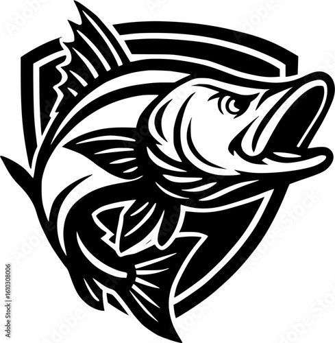 Snook Vector Drawing – Bold Sport Fish Illustration for Fishing Charters, Logos, and Outdoor Design