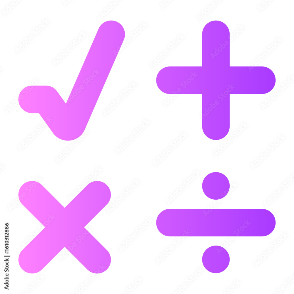 Obraz premium mathematics symbol gradient icon