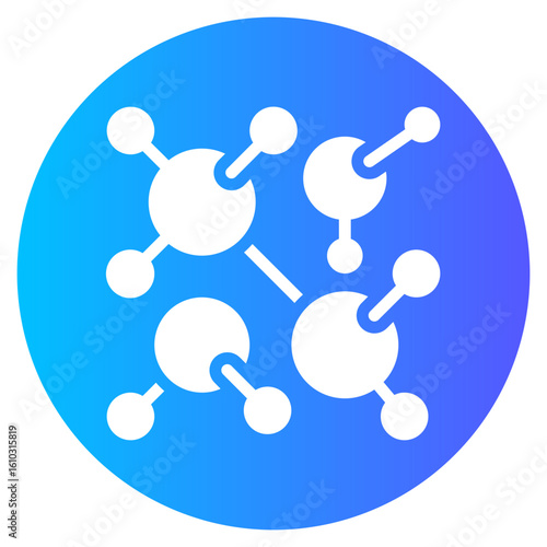molecules gradient icon