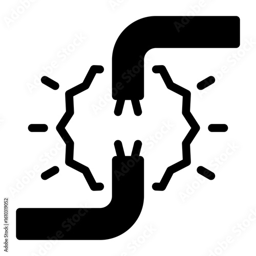 short circuit glyph icon