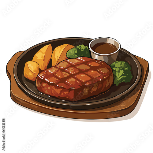steak & barbeque image vector