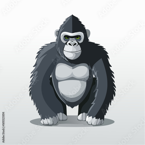 Illustration of a Powerful Gorilla: Symbol of Strength and Wildlife Preservation