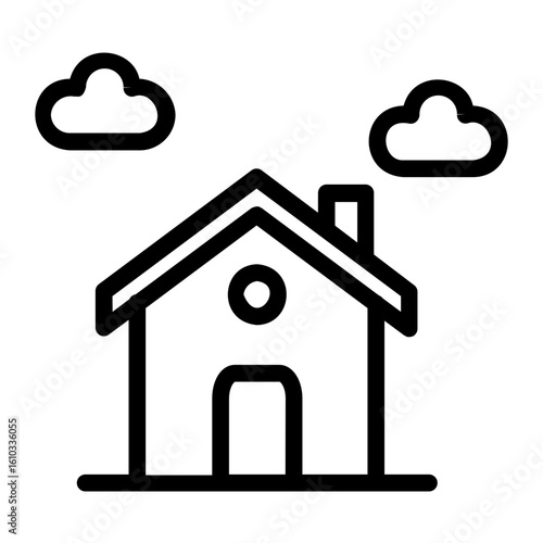 Village House line icon