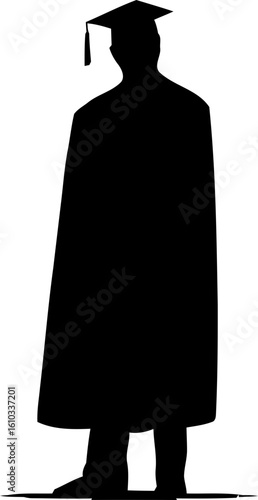 graduated man pose silhouette