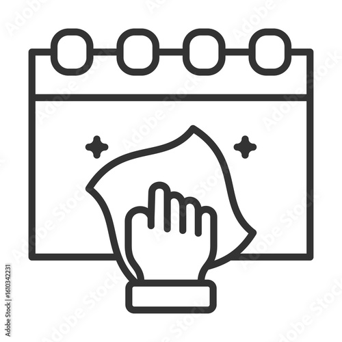 Clean Regularly Icon Outline Style. Vector Illustration Design