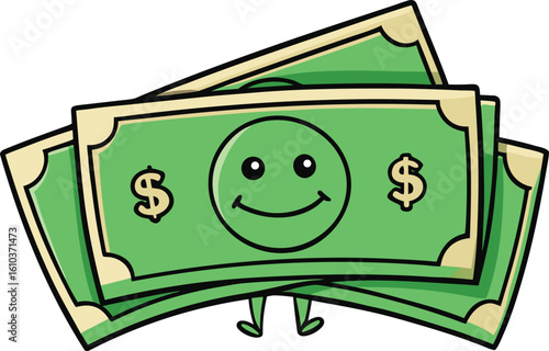 Multiple instances of money clipart, displaying various styles of money clips in a vibrant and repetitive pattern