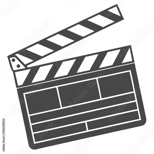 a black and white clapper board