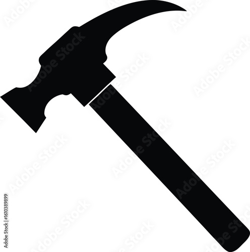 Hammer icon displayed on a plain white background, symbolizing tools or construction