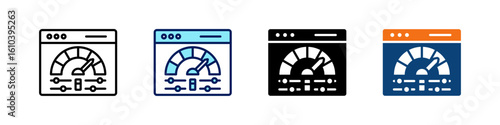 Control Panel All In One Icon Multi Styles Vector Set