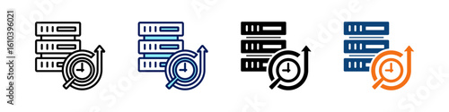 Uptime Monitoring All In One Icon Multi Styles Vector Set