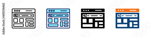 Wordpress Hosting All In One Icon Multi Styles Vector Set