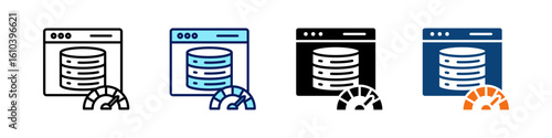 Joomla Hosting All In One Icon Multi Styles Vector Set