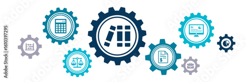 auditing / financial reporting / tax / financial management – vector illustration