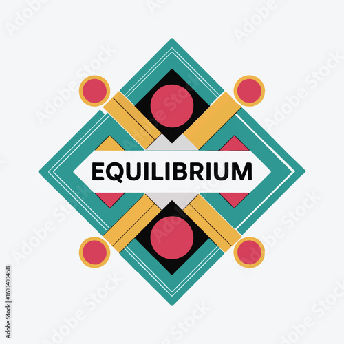 Abstract geometric design with vibrant color palette